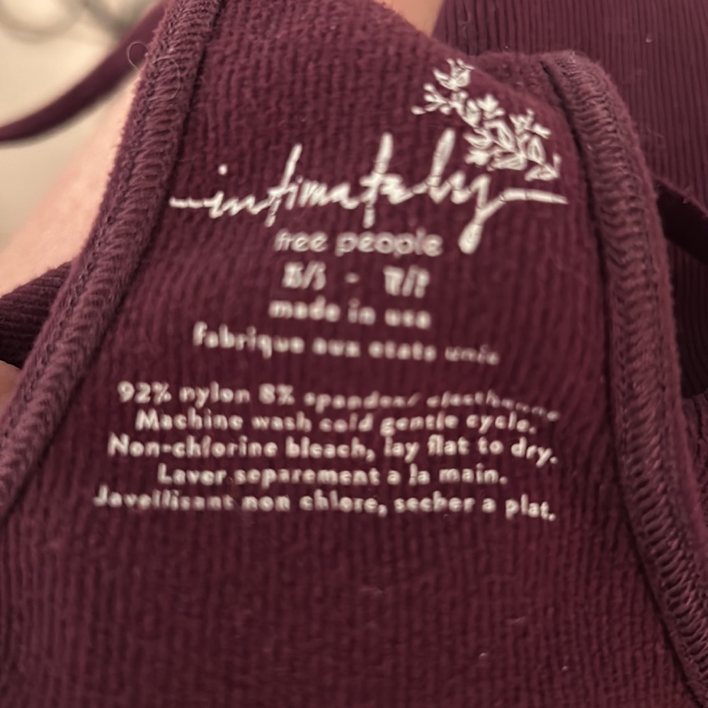 Free People ribbed Merlot body suit Sz sm/ med + FREE SHORTS - Picture 6 of 12